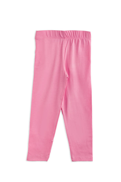 Girls Leggings Pink 100% Cotton