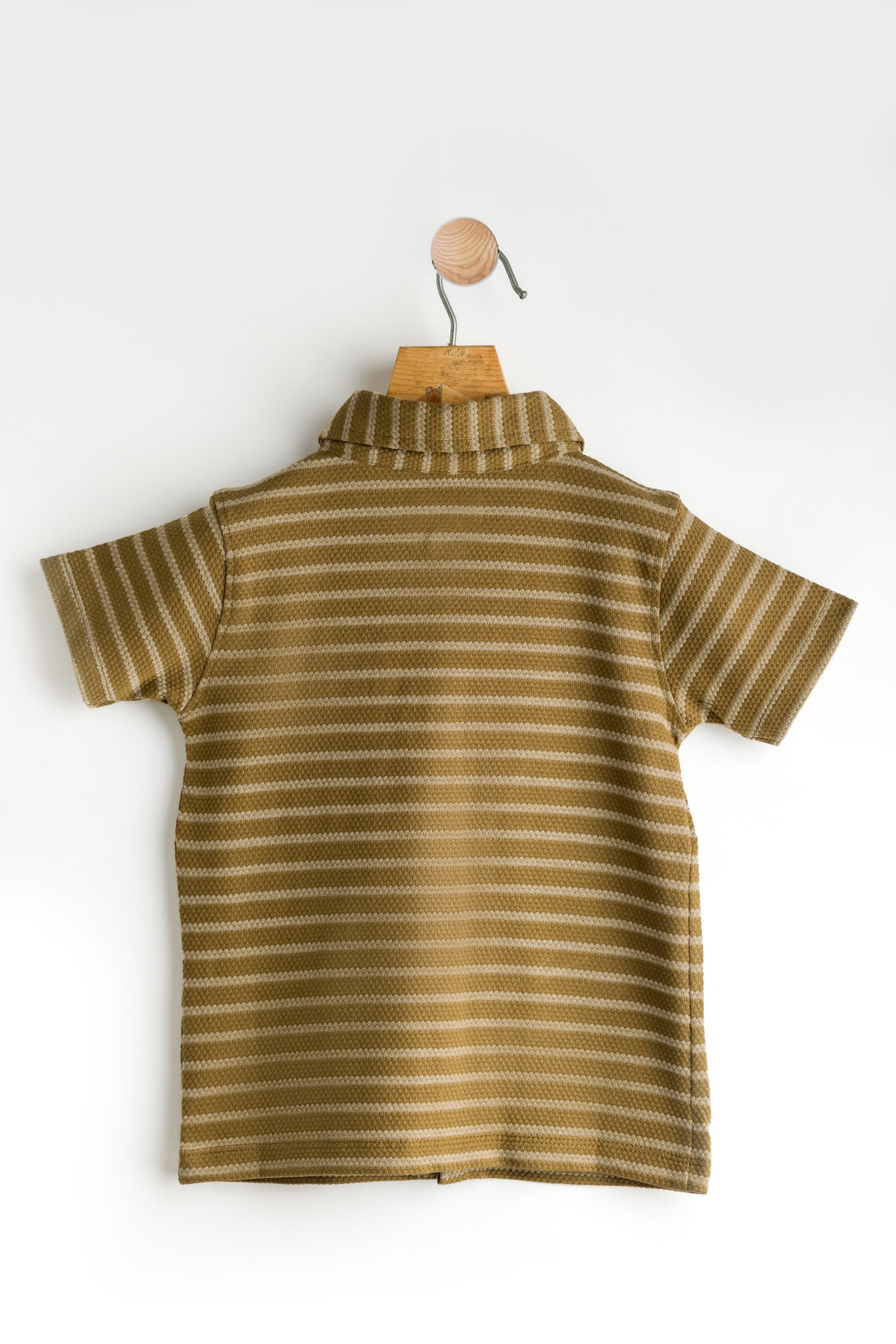 Boys Shirt Brown Strips Soft & Breathable 100% Cotton