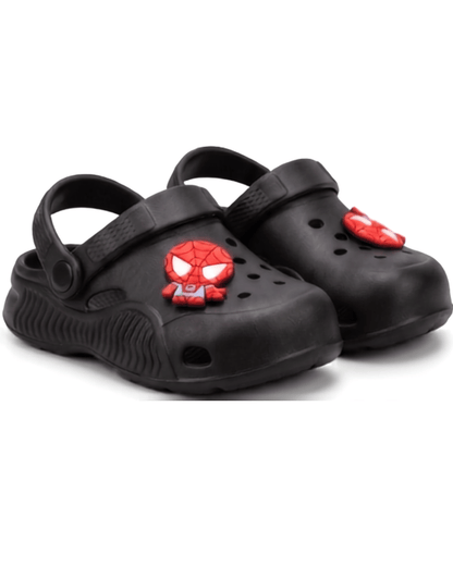 Kids Spider-Man Black Crocs – Lightweight Superhero Sandals