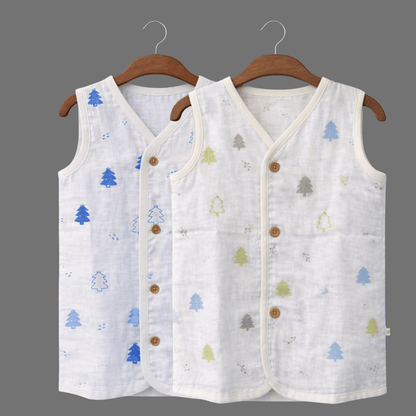 Unisex Soft Cotton Sleeveless Jhabla for Babies Combo sets