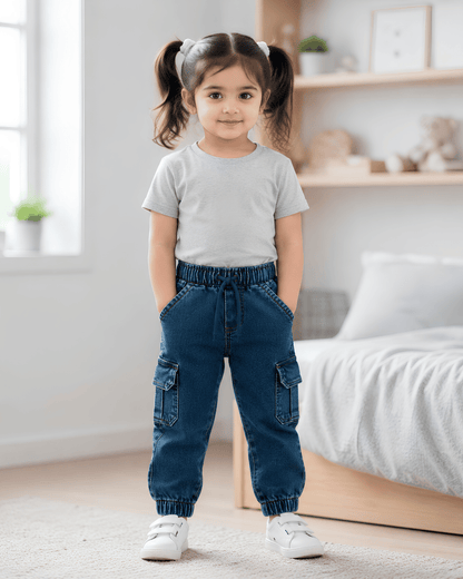Classic Comfort Fit Kids Denim Jeans | Durable Everyday Play Joggers