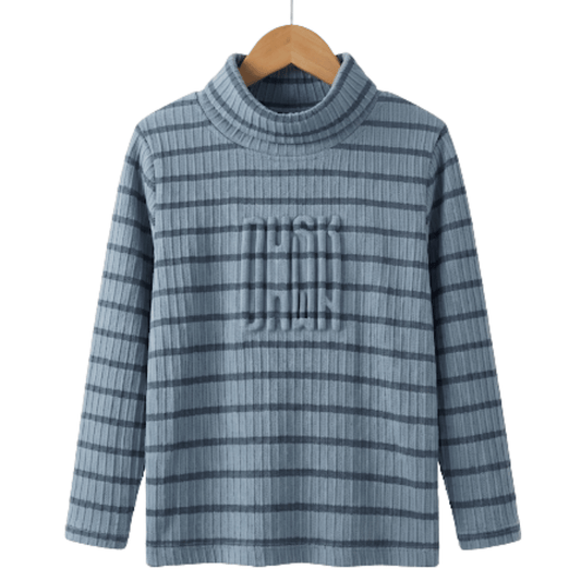 Unisex Blue High Neck T-Shirt