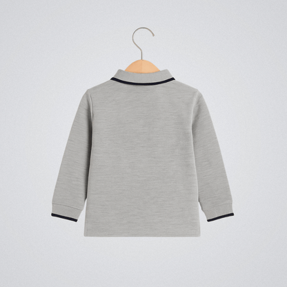 Todlerry Boys Cotton T-Shirt | Stone Grey | Soft & Breathable | 100% Cotton