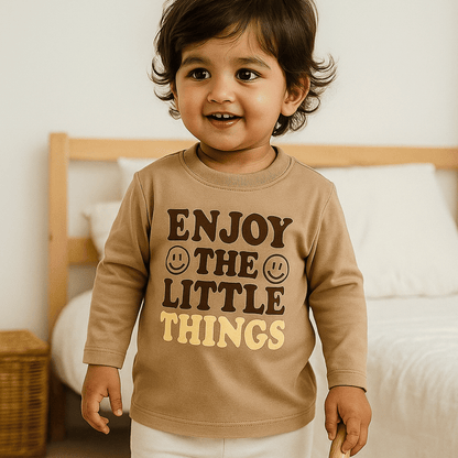 Todlerry boys Cotton T-Shirt | Little Things Tee | Soft & Breathable | 100% Cotton