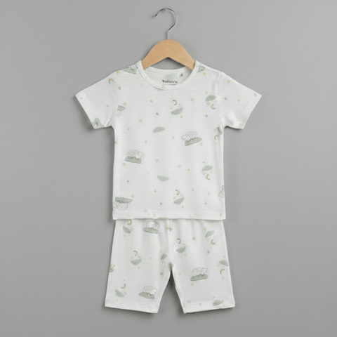 Unisex white AOP Cord set