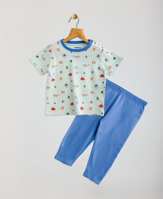 Unisex Pyjama Set | Light Green | 100% Cotton