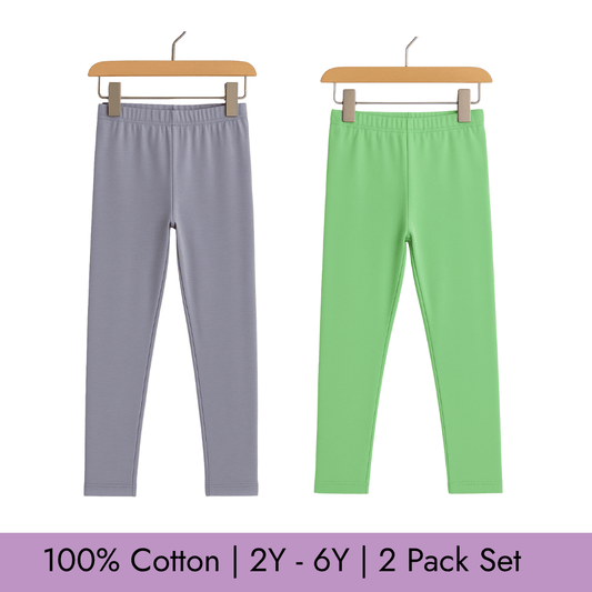 Todlerry Baby Leggings | Pack of 2 |Soft & Breathable | 100% Cotton