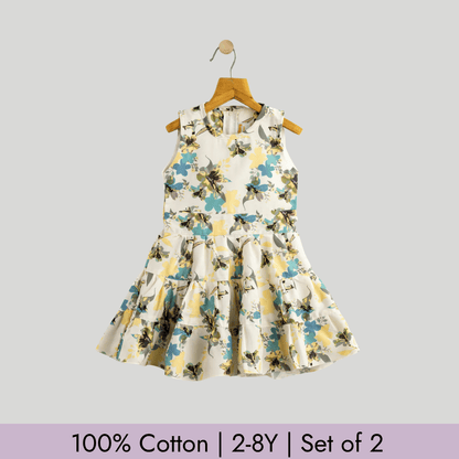 Todlerry Girls Frock | Pack of 2 |Soft & Breathable | 100% Cotton