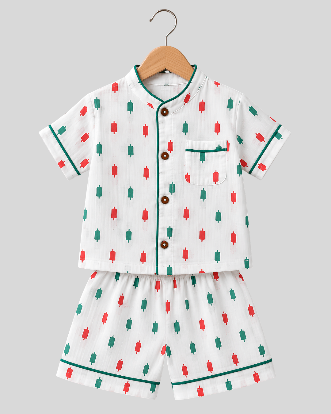 Todlerry 100% Cotton Kids Night Suit Set | Shirt & Shorts (4 Prints)
