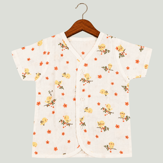 Unisex Comfy Cotton Chirpy Little Chicks Jhabla