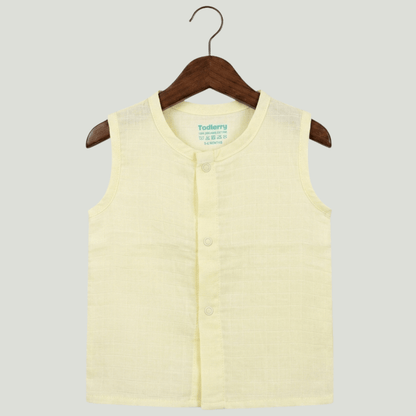 Premium Muslin Sleeveless Jabla for Babies (Pack of 3) – 100% Organic Cotton Infant Vest