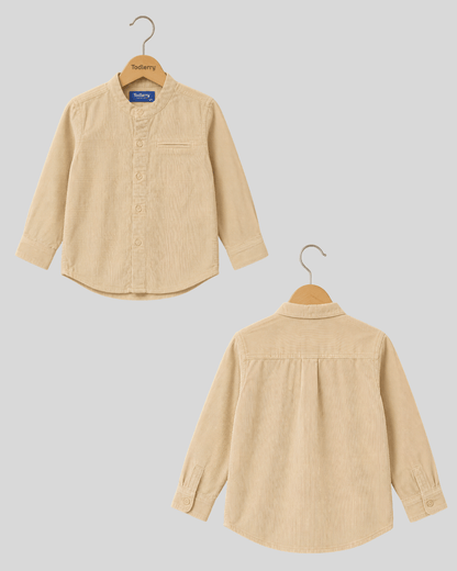 Boys Corduroy Shirt & Cotton Chinos Set-2-Piece Smart Casual & Festive Outfit