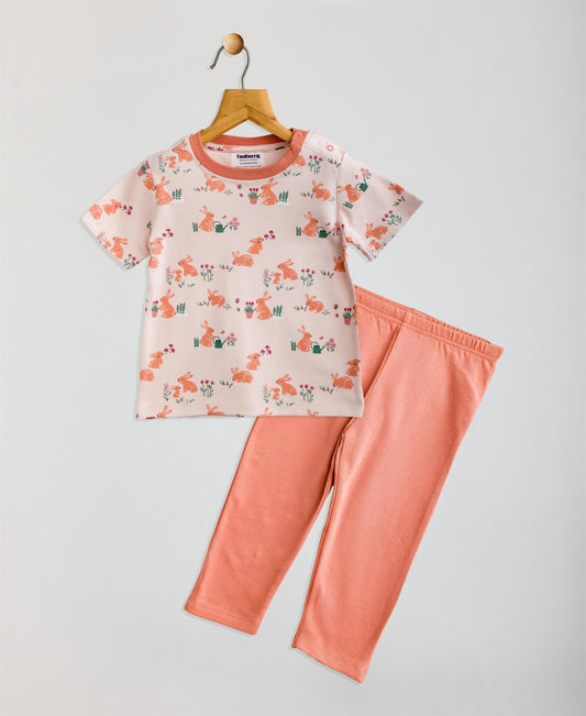 Unisex Pyjama Set | Orange | 100% Cotton
