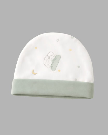 Dreamy Sheep White Baby Beanie Cap