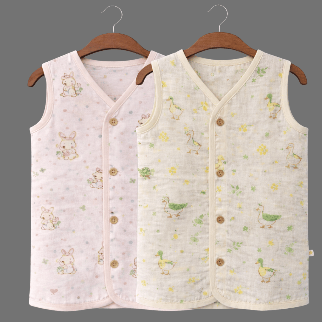 Unisex Soft Cotton Sleeveless Jhabla for Babies Combo sets
