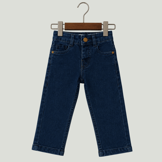 Classic Comfort Fit Kids Dark Blue Denim Jeans