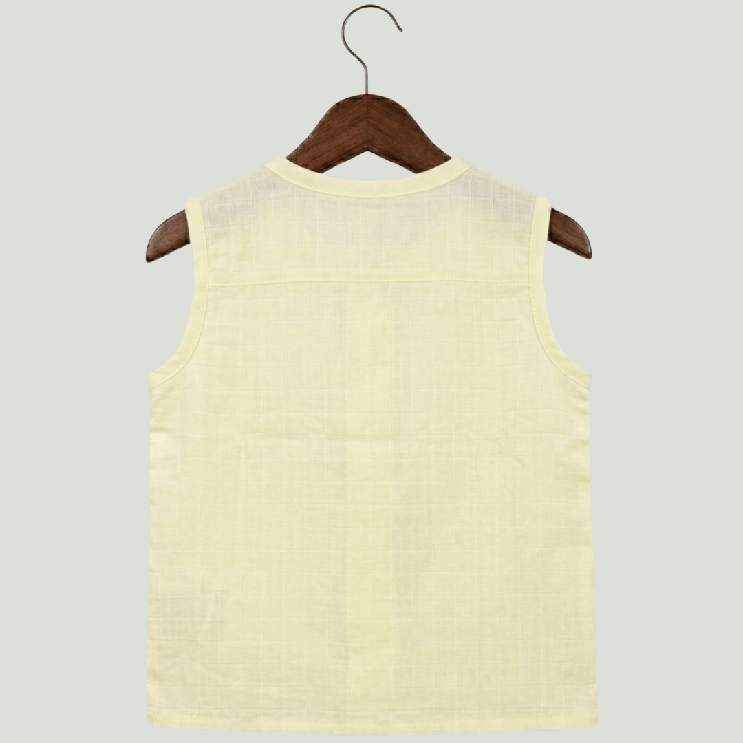 Premium Muslin Sleeveless Jabla for Babies (Pack of 3) – 100% Organic Cotton Infant Vest