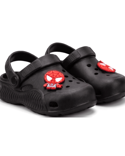Kids Spider-Man Black Crocs – Lightweight Superhero Sandals