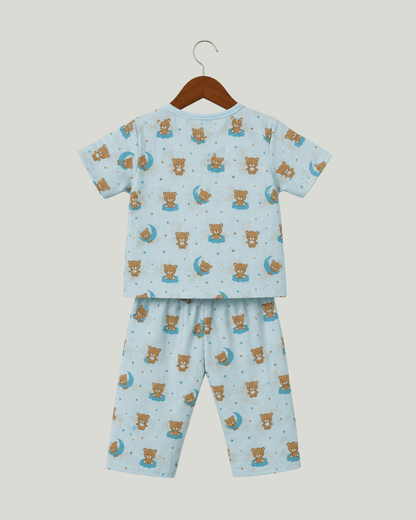 Cotton Kids Nightsuits - Pack of 2 Short Sleeve Sets for Boys & Girls