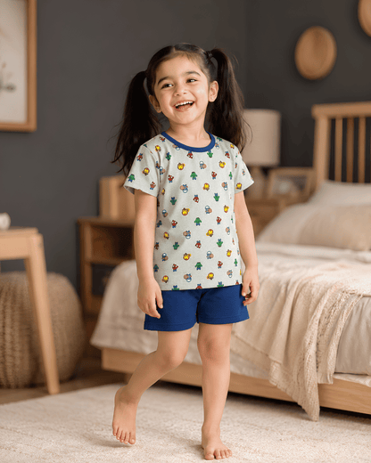 Todlerry Kids Superhero Cotton Shorts Set (Co-ord)