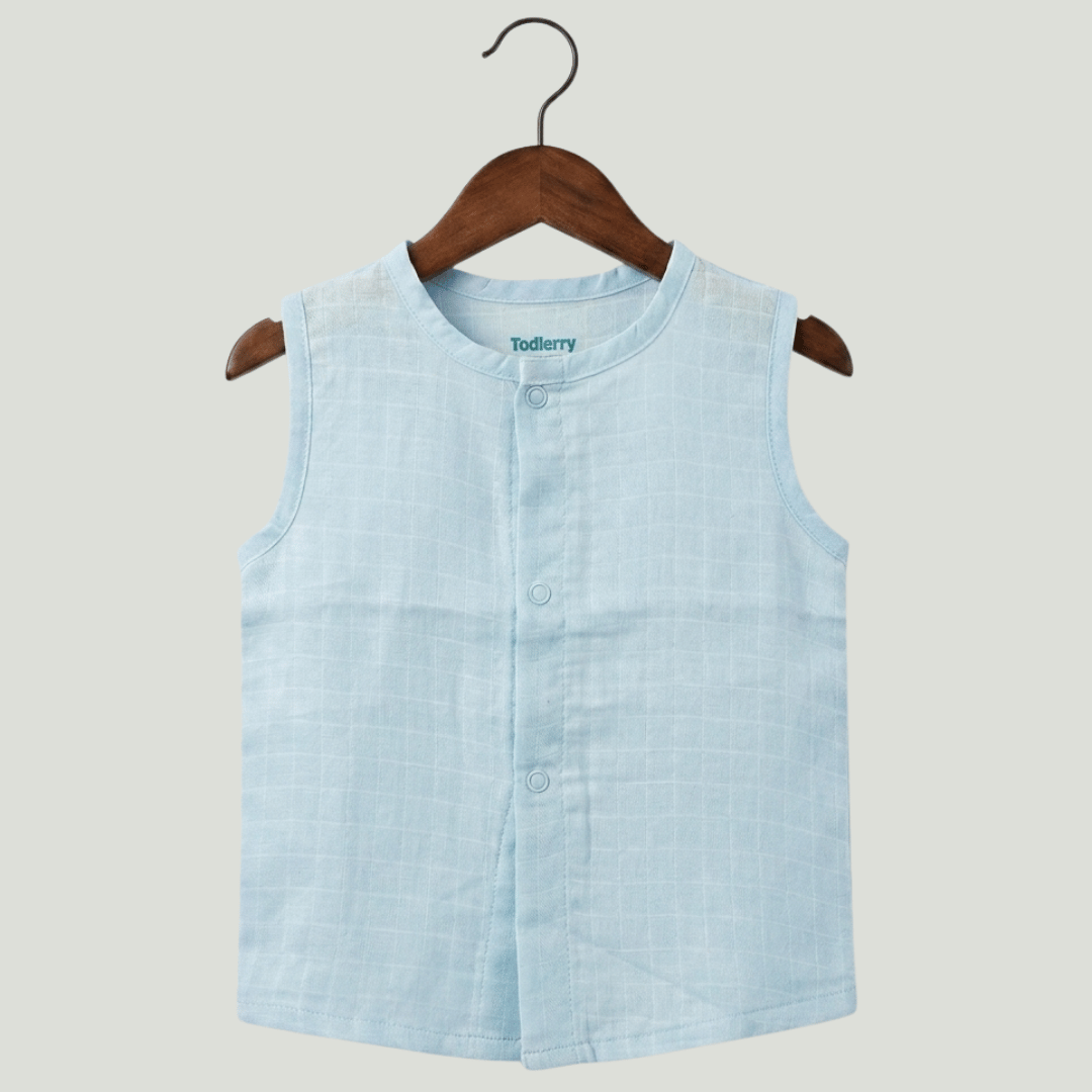 Premium Muslin Sleeveless Jabla for Babies (Pack of 3) – 100% Organic Cotton Infant Vest