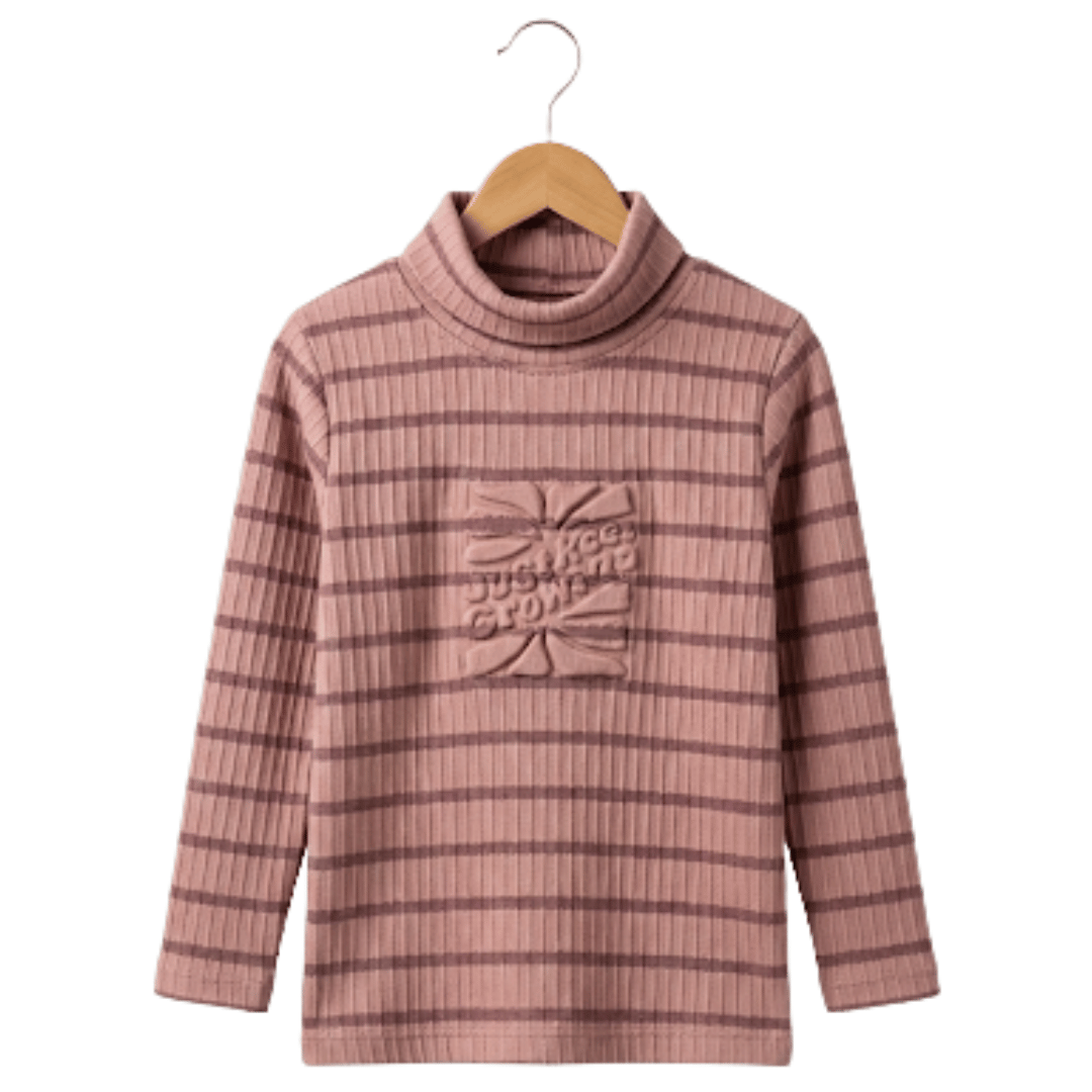 Unisex Peach High Neck T-Shirt