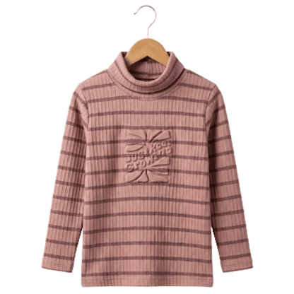 Unisex Peach High Neck T-Shirt