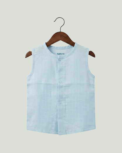 Premium Muslin Sleeveless Jabla for Babies (Pack of 3) – 100% Organic Cotton Infant Vest