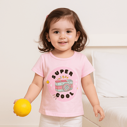 Todlerry Girls T-shirts | Pack of 3 |Soft & Breathable | 100% Cotton