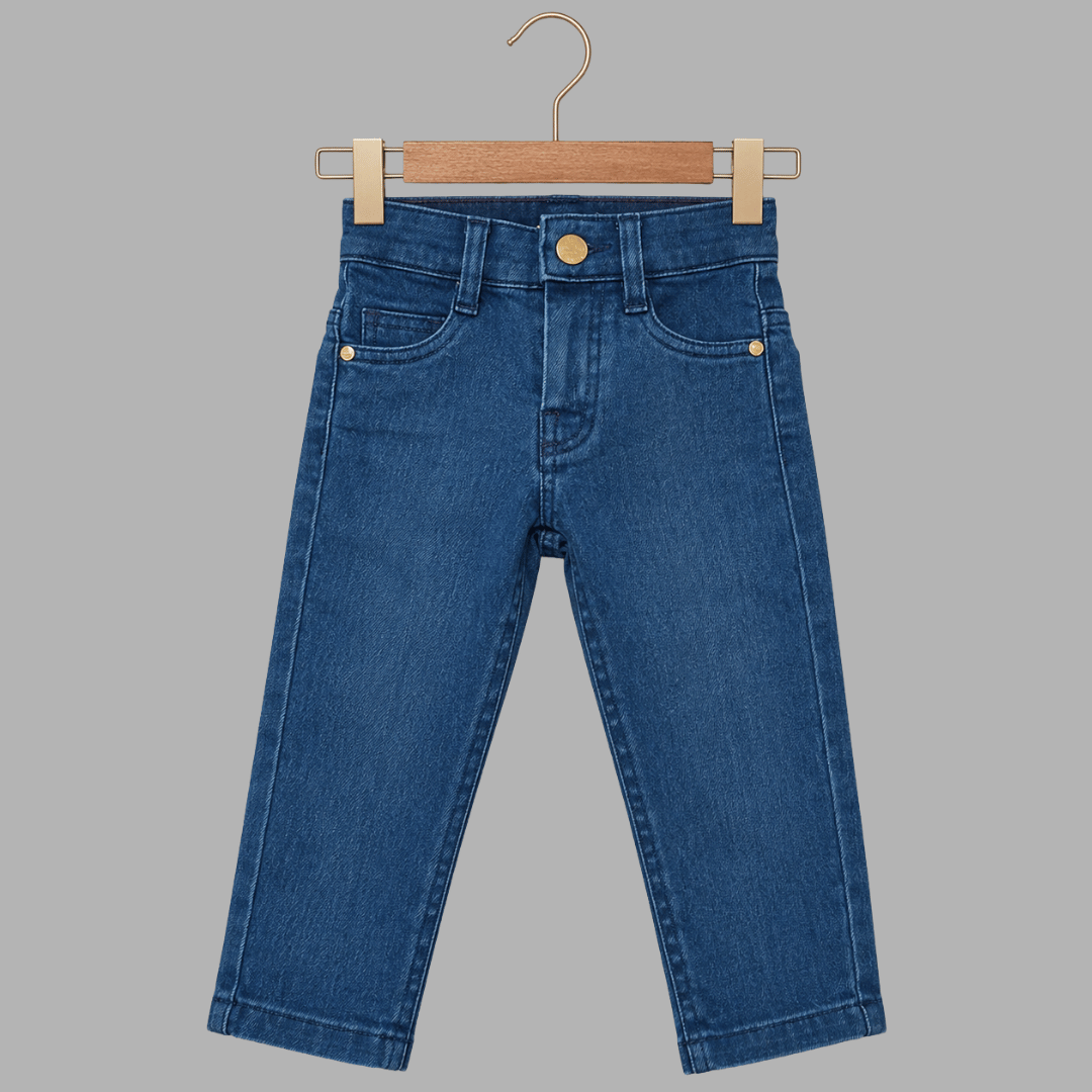 Kids Premium Stretch Straight-Fit Denim Jeans | Durable Everyday Play Joggers