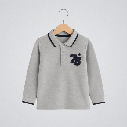 Todlerry Boys Cotton T-Shirt | Stone Grey | Soft & Breathable | 100% Cotton