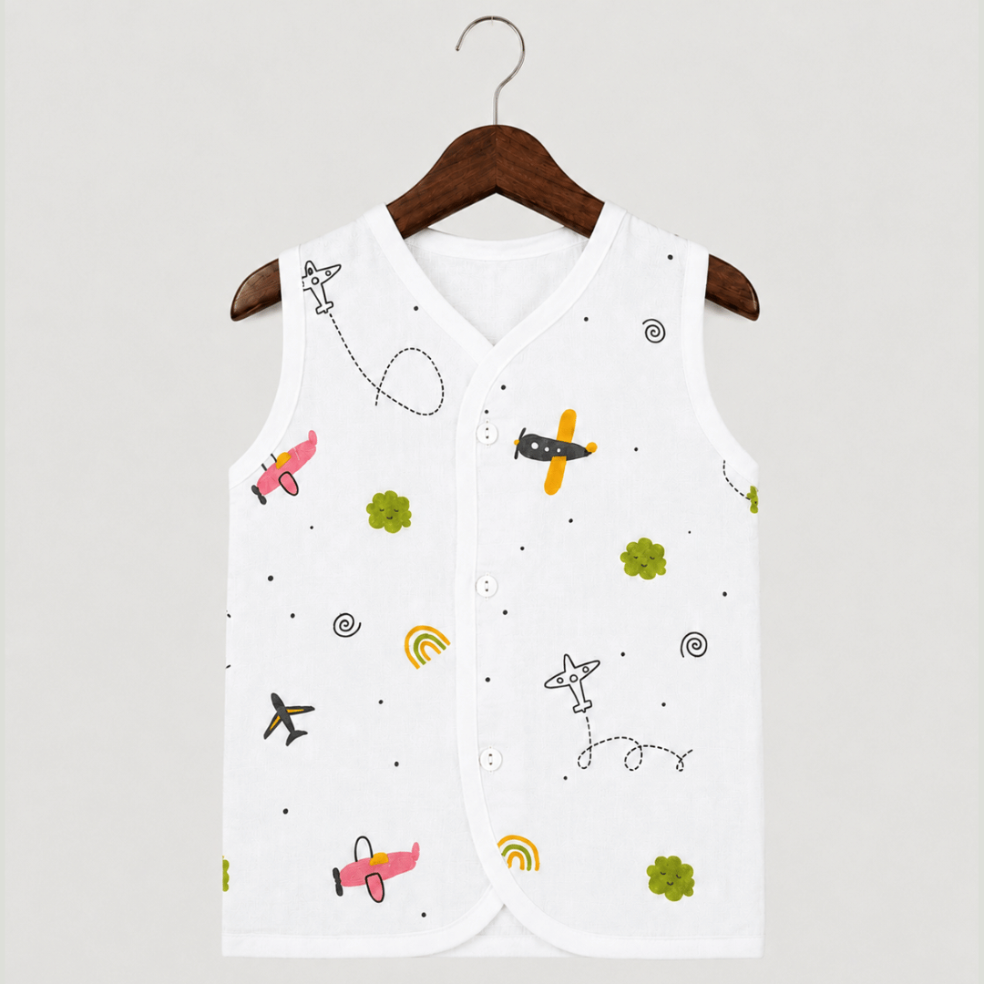 Unisex Soft Cotton Sleeveless Jhabla