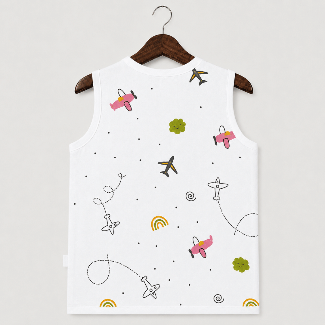 Unisex Soft Cotton Sleeveless Jhabla