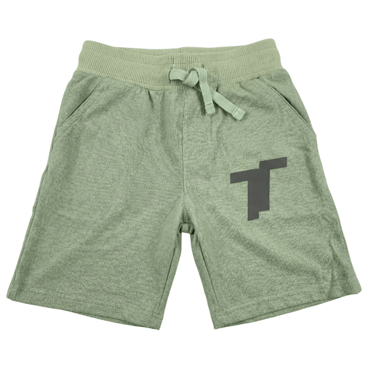 Unisex Pista Green Polo Shorts