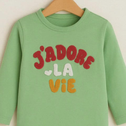 Todlerry Girls Cotton T-Shirt | Adorable Green | Soft & Breathable   | 100% Cotton