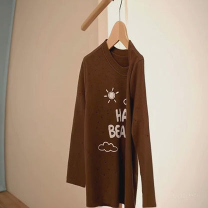 Todlerry Boys Cotton T-Shirt | Beautiful day Rusty Orange| Soft &  Breathable | 100% Cotton